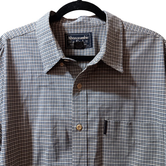 Abercrombie & Fitch Mens Large Plaid Long Sleeve Button Up‎ Shirt - Picture 2 of 5